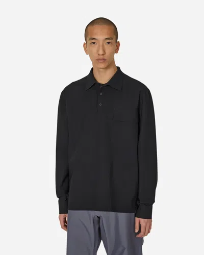 Shop Gr10k Taped Bonded Polo Shirt In Black