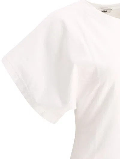 Shop Agolde "britt" T-shirt In White