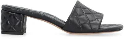 Shop Bottega Veneta Amy Leather Mules In Black