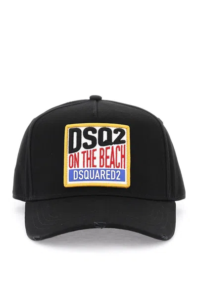 Shop Dsquared2 Tropical Baseball Cap In Black