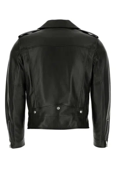 Shop Saint Laurent Leather Jackets In Black