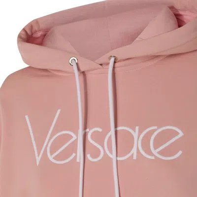 Shop Versace Sweaters In Pink+white