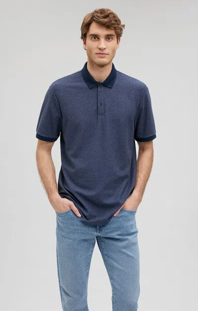 Shop Mavi Polo Shirt In Total Eclipse In Dark Blue