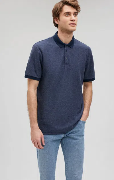 Shop Mavi Polo Shirt In Total Eclipse In Dark Blue