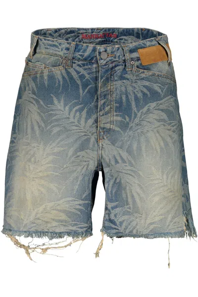 Shop Palm Angels Denim Bermuda Shorts