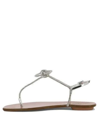 Shop Aquazzura "capri Nights" Sandals In Silver