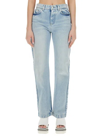 Shop Stella Mccartney Straight Leg Jeans In Light Blue