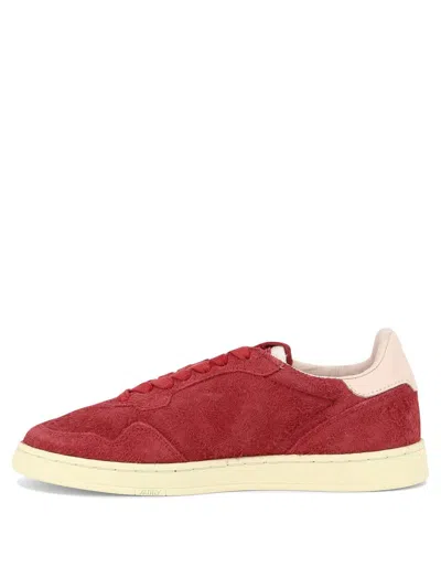 Shop Autry "med Low" Sneakers In Red