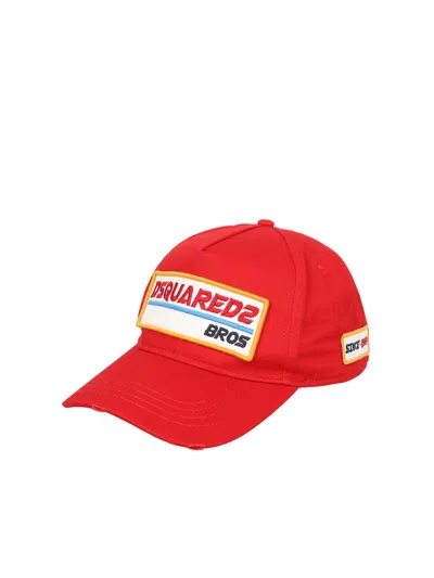 Shop Dsquared2 Cappello Baseball Rosso/giallo In Red