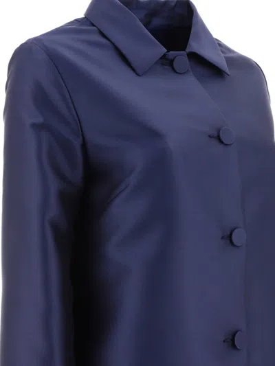 Shop Fit F.it Lighweight Single-breasted Coat In Blue