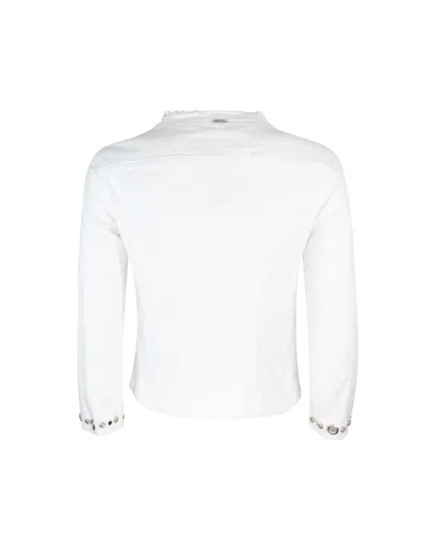 Shop Liu •jo Liu Jo Jacket In Optical White