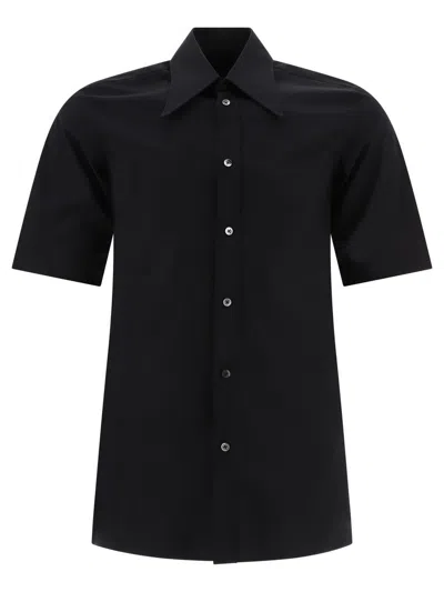 Shop Maison Margiela Pointed Collar Shirt In Black