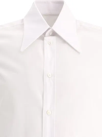 Shop Maison Margiela Pointed Collar Shirt In White