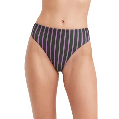 Shop Au Naturel By Gottex Solid High Leg And High Waist Swim Bottom In Multi