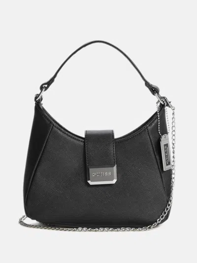 Shop Guess Factory Whitney Mini Hobo In Black