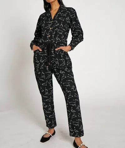 Shop Rachel Antonoff Ziggy Jumpsuit In Navy/white In Black