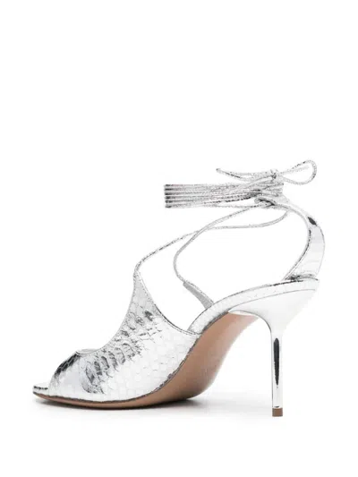 Shop Paris Texas Loulou Lace Up Sandal 70 In Silver