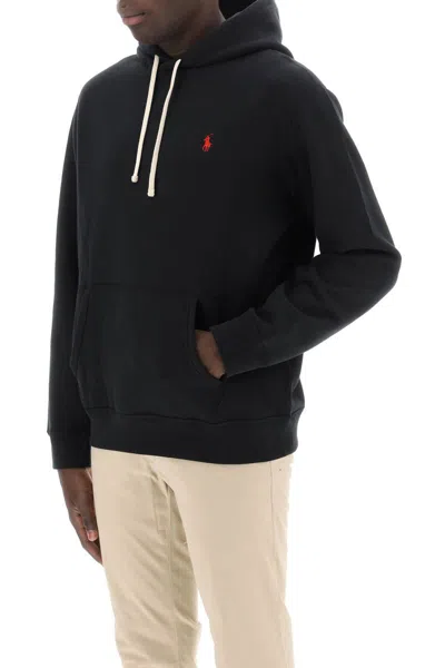 Shop Polo Ralph Lauren Hoodie In Fleece-back Cotton In Black
