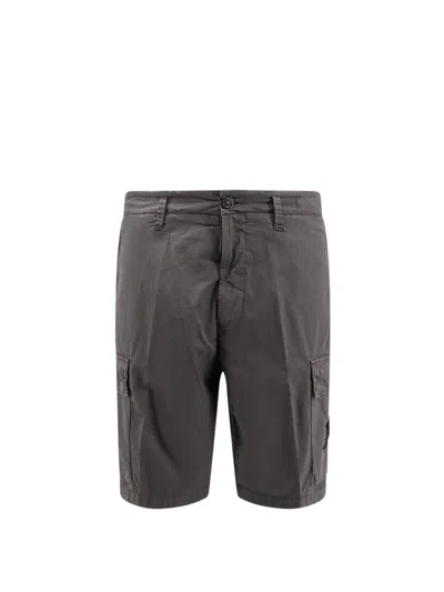 Shop Stone Island Logo Patch Cargo Shorts In Grey
