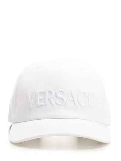 Shop Versace Baseball Cap In White