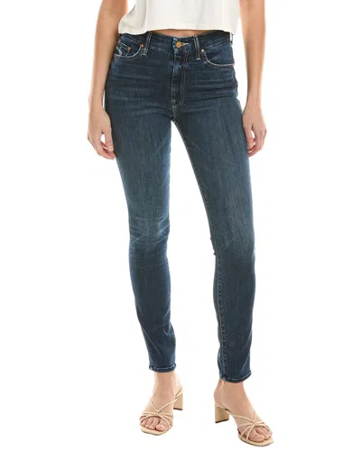 Shop Mother Denim High-waist Looker Teaming Up Skinny Jean In Blue