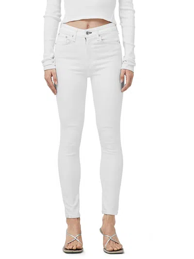 Shop Rag & Bone Womens High Rise Stretch Skinny Jeans In White