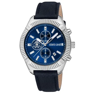 Shop Roberto Cavalli Men's Robusto Blue Dial Watch
