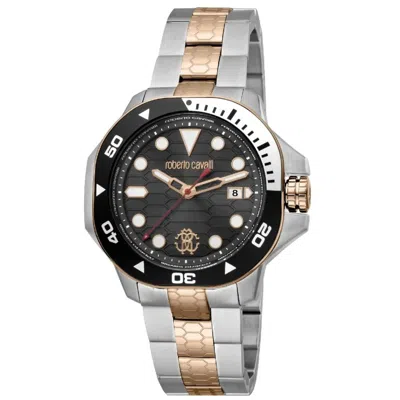 Shop Roberto Cavalli Men's Spiccato Black Dial Watch