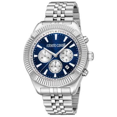 Shop Roberto Cavalli Men's Misura Blue Dial Watch