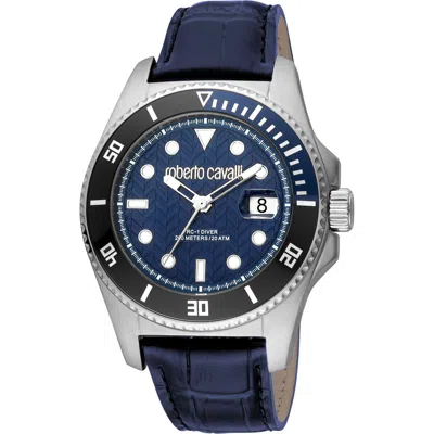 Shop Roberto Cavalli Men's Classic Blue Dial Watch