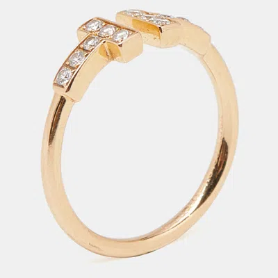 Shop Tiffany & Co Twire Diamonds 18k Yellow Gold Ring