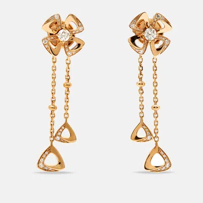 Shop Bvlgari Forever Diamond 18k Rose Gold Dangle Earrings