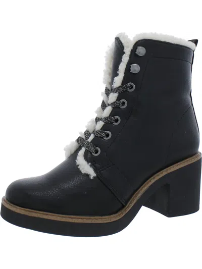 Lifestride Womens Faux Leather Faux Fur Lined Ankle Boots In Multi