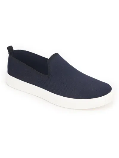 Shop Kenneth Cole Kam Womens Fitness Lifestyle Slip-on Sneakers In Blue
