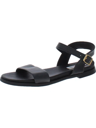 Shop Steve Madden Dina Womens Ankle Flat Sandals In Black