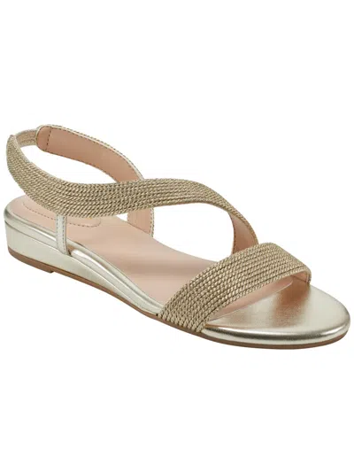 Shop Bandolino Kalinar2 Womens Almond Toe Casual Slingback Sandals In Gold