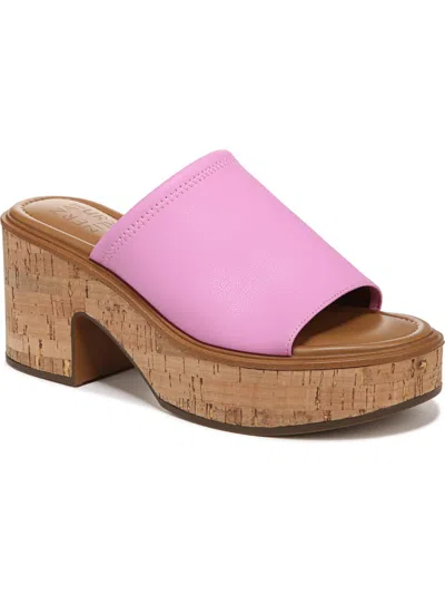 Shop Naturalizer Cassie Womens Faux Leather Slip On Platform Sandals In Pink