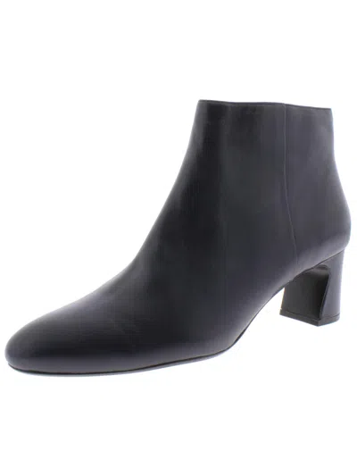 Shop Vaneli Dany Womens Leather Block Heel Ankle Boots In Blue