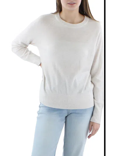 Shop Vince Womens Wool Cashmere Crewneck Sweater In White