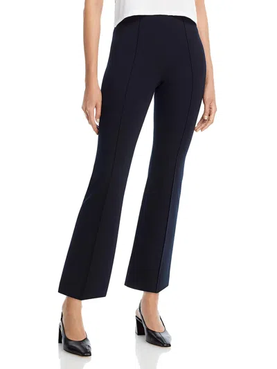 Shop Atm Anthony Thomas Melillo Womens Pintuck Cropped Flared Pants In Blue