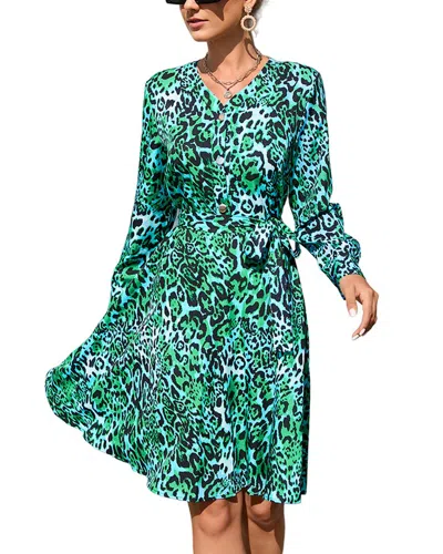 Shop Vera Dolini Dress In Green