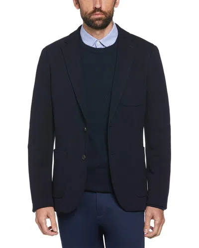Shop Original Penguin Blazer Textured Knit Jacket In Blue