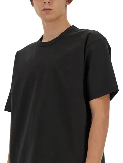 Shop Junya Watanabe Cotton Blend T-shirt In Black