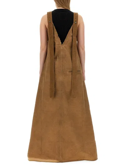 Shop Uma Wang "aroma" Dress In Brown
