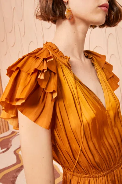Shop Ulla Johnson Blaire Dress In Goldenrod