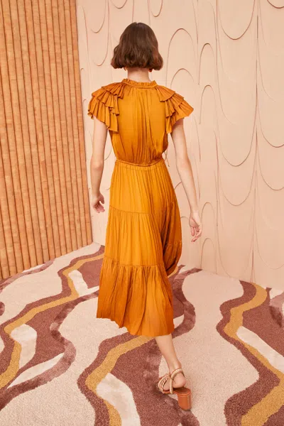 Shop Ulla Johnson Blaire Dress In Goldenrod