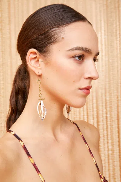 Shop Ulla Johnson Deconstructed Shell Earring In Pink Strombus