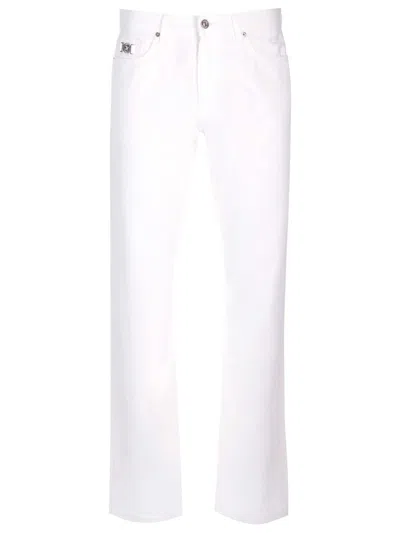 Shop Versace Jeans Regular Fit In Bianco
