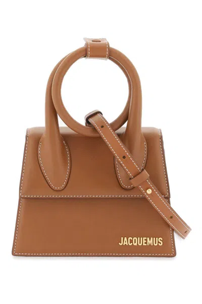 Shop Jacquemus Le Chiquito Noeud Bag In Brown
