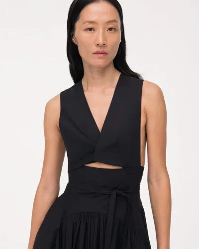 Shop Another Tomorrow Cutout Circle Dress In Black